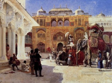 ハンバート王子 アンバー宮殿に到着 ペルシャ人 エジプト人 インド人 エドウィン・ロード・ウィークス Oil Paintings